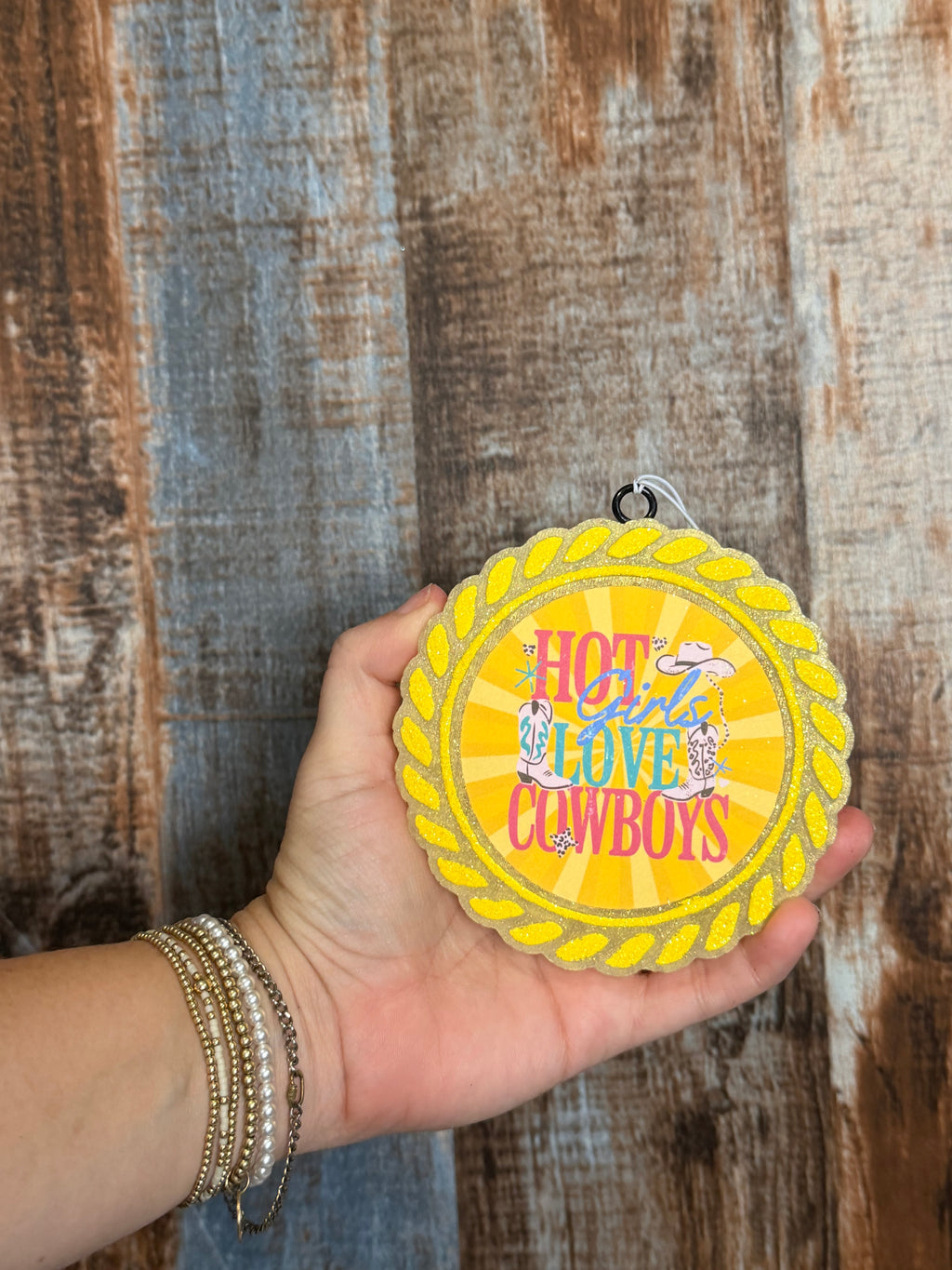 Hot Girls Love Cowboys Car Freshie | Pear Scent