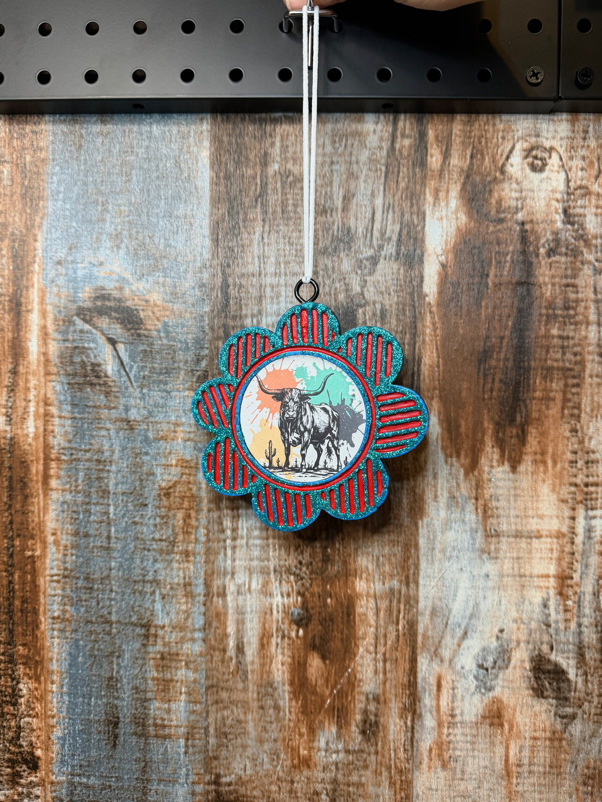 Western Longhorn Car Freshie – Harvest Pipe Scent | Rustic Desert Air Freshener