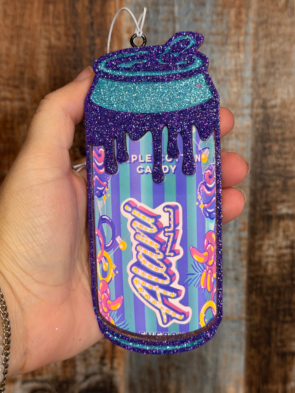 Purple Cotton Candy Energy Drink Car Freshie – Strawberry Bliss