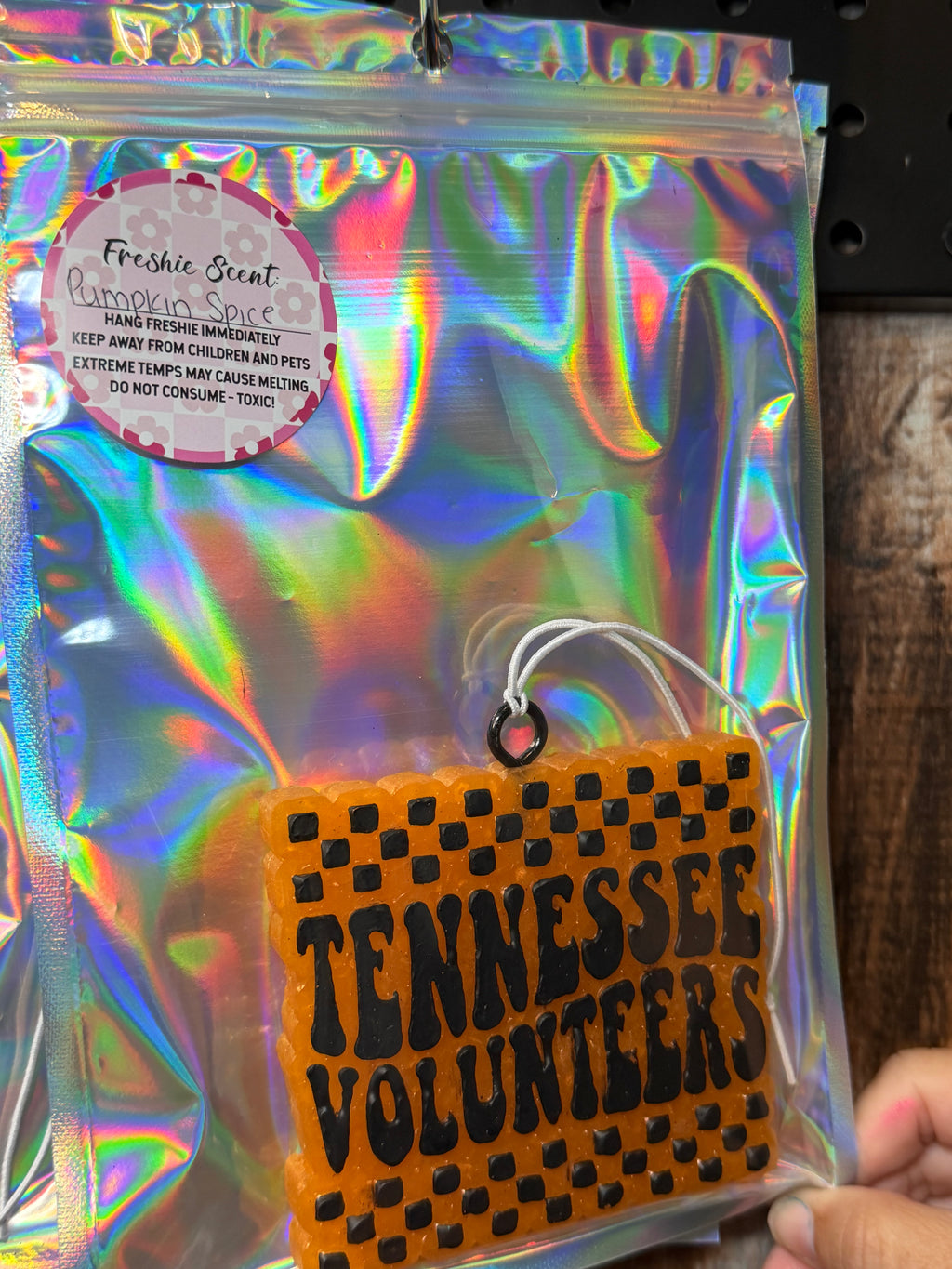 Tennessee Volunteers Car Freshie – Pumpkin Spice Scent | Vols Game Day Air Freshener