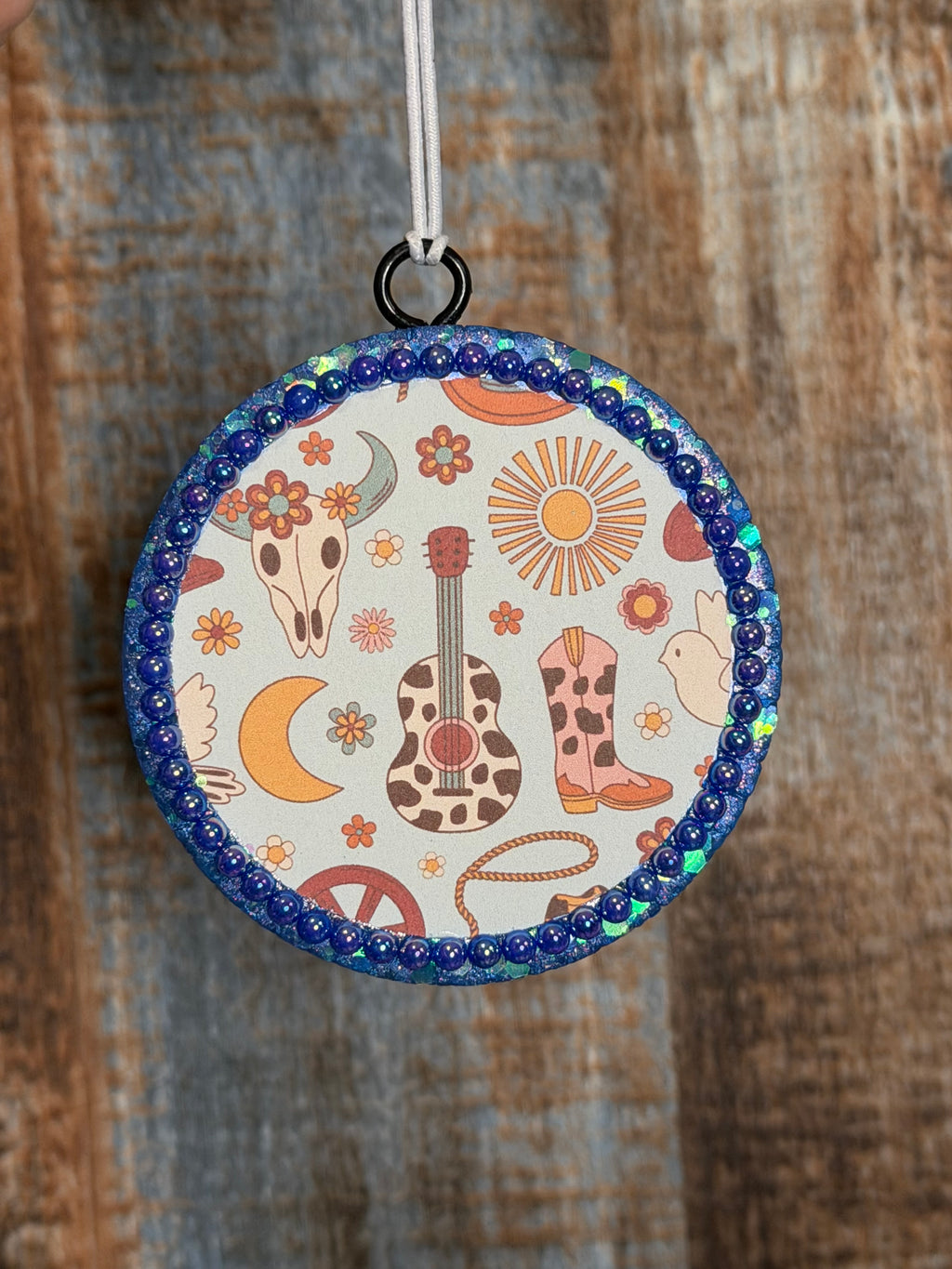 Retro Western Cowgirl Car Freshie | Bull Skull Guitar Cowboy Boot Air Freshener | Watermelon Jolly Rancher