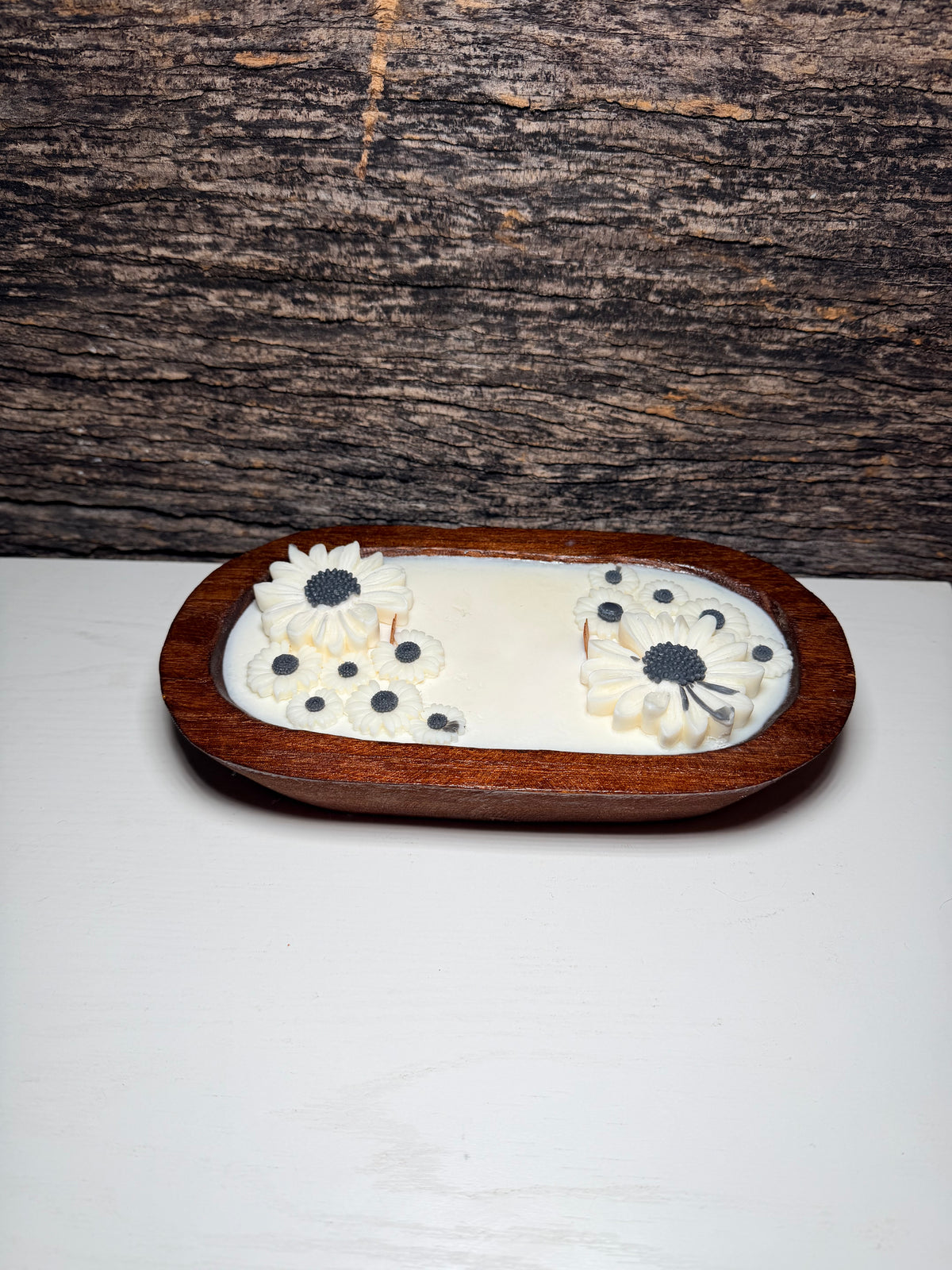 10 oz Wooden Dough Bowl Candle