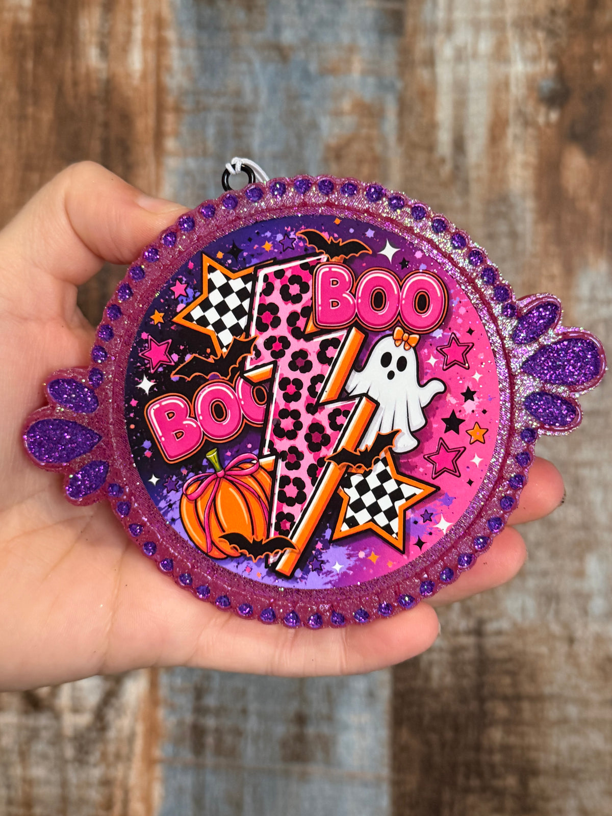 Pink Halloween Boo Car Freshie | Butt Naked Scent | Spooky Cute Air Freshener