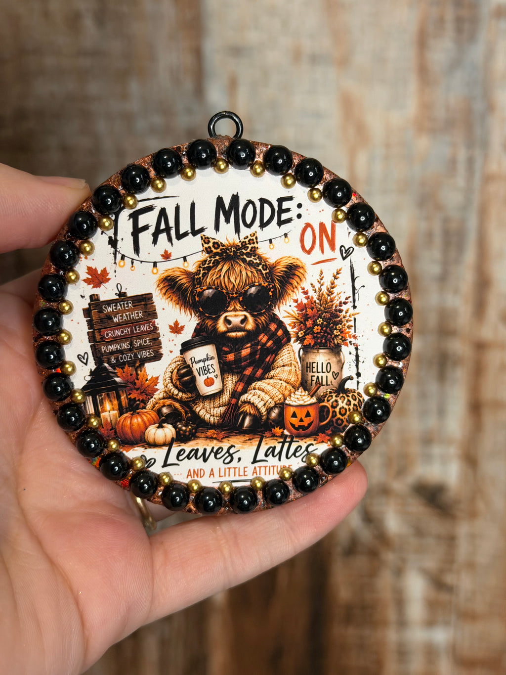 Fall Mode Highland Cow Car Freshie – Black Sea