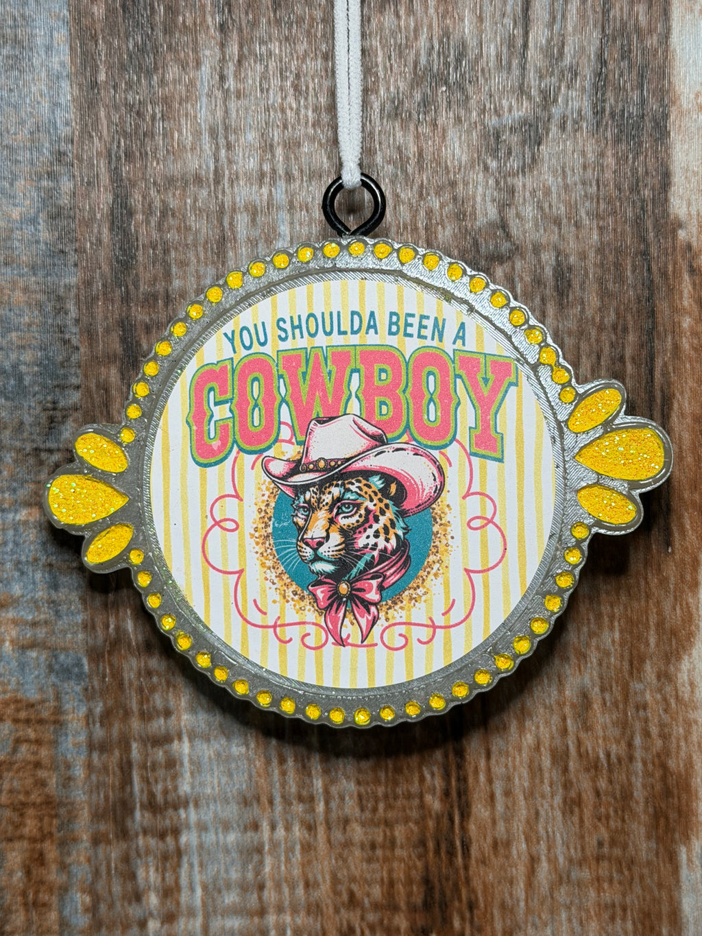 You Shoulda Been a Cowboy Car Freshie – Golden Harvest Scent | Retro Western Air Freshener