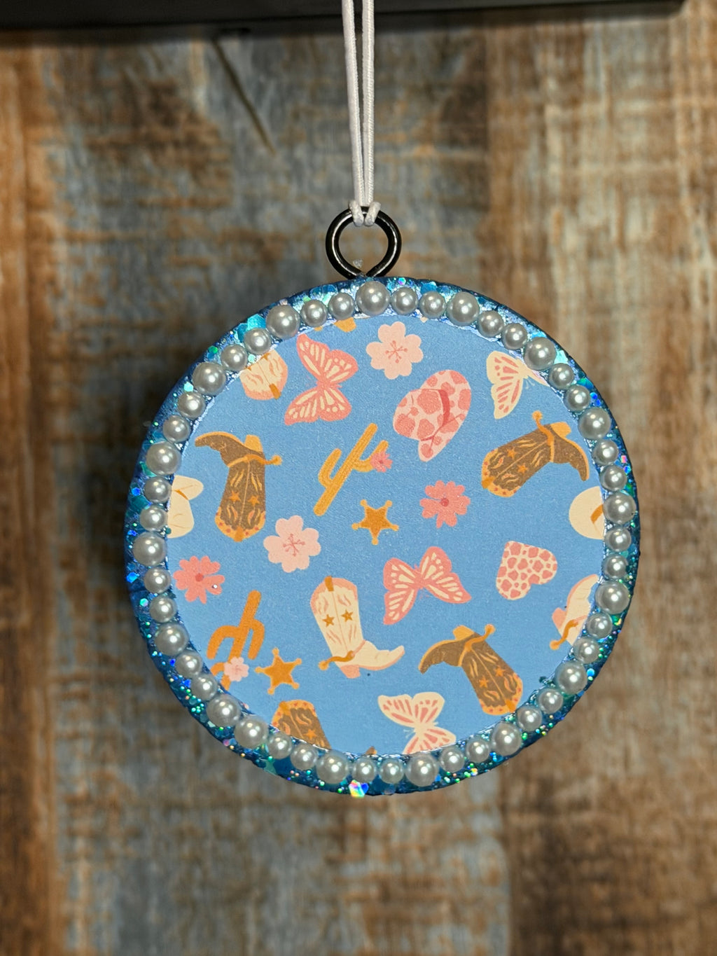 Western Cowgirl Car Freshie | Boots & Butterflies Air Freshener | Watermelon Jolly Rancher Scent