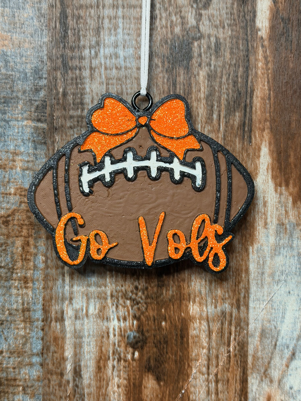 Go Vols Football Car Freshie – Strawberry Bliss Scent | Tennessee Orange Glitter Air Freshener