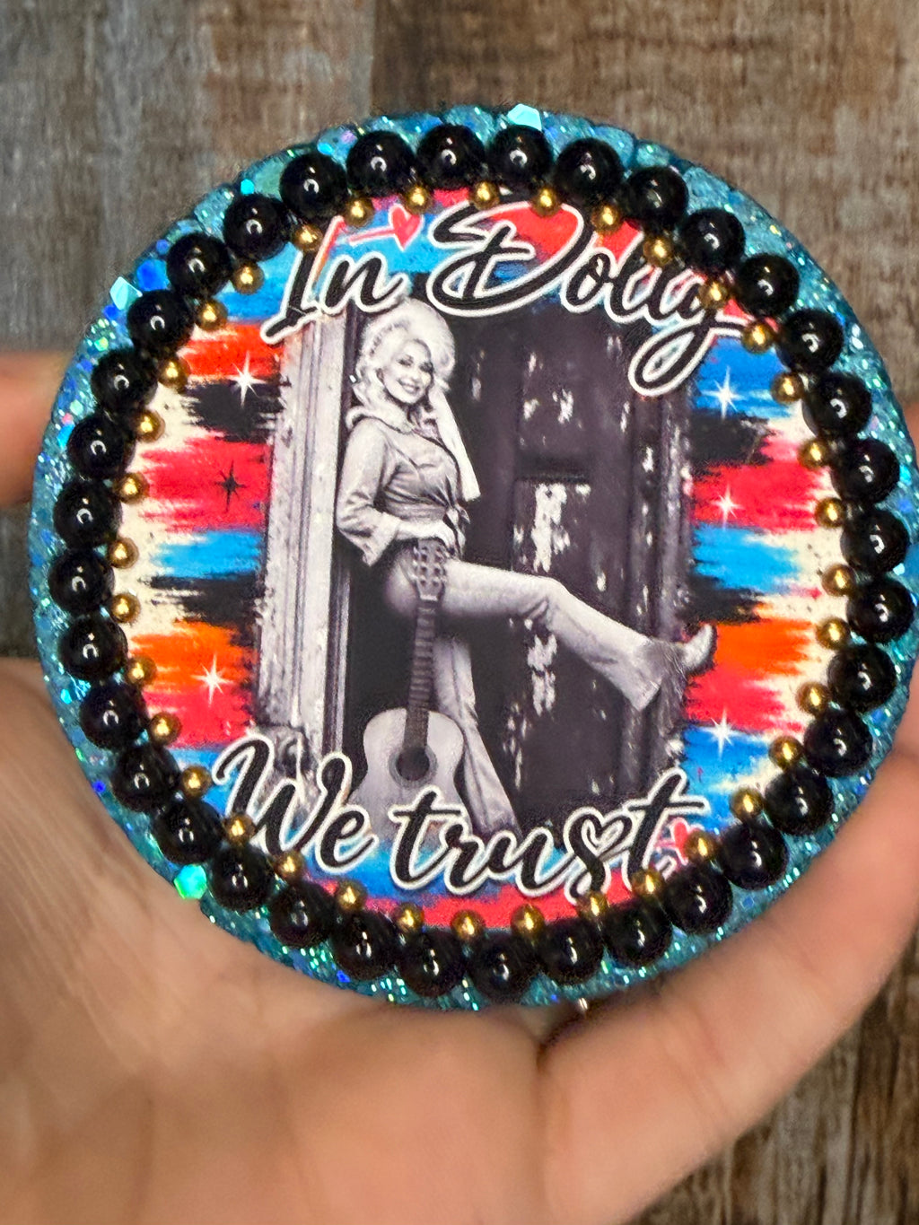 Dolly Inspired Car Freshie | Leather Scent | In Dolly We Trust Freshie | Country Music Car Air Freshener | Western Car Decor