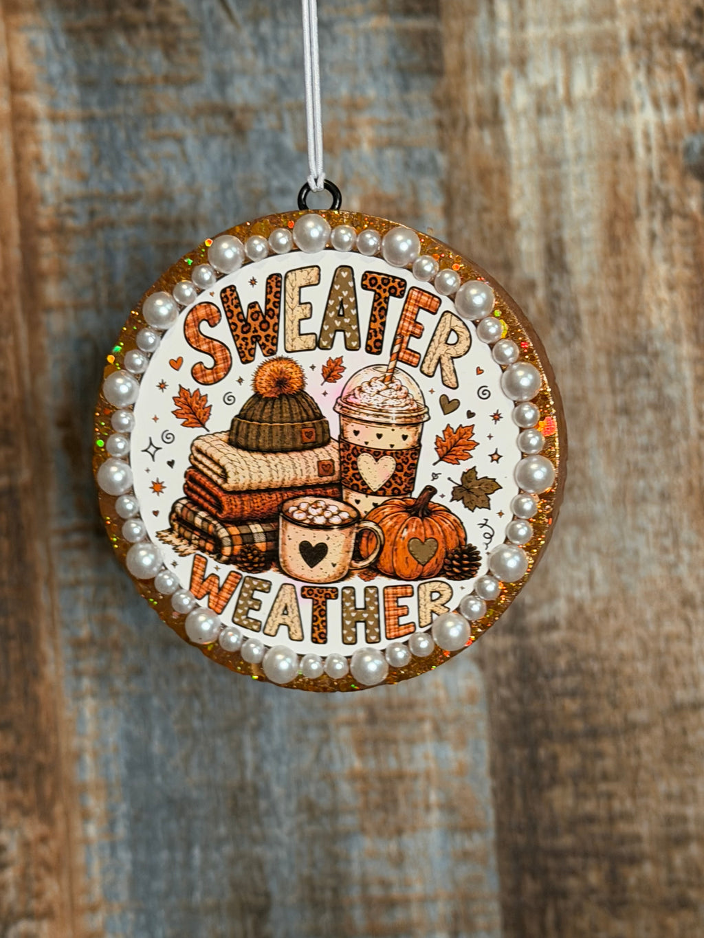 Sweater Weather Fall Car Freshie | Cozy Pumpkin & Coffee Air Freshener | Butt Naked Scent