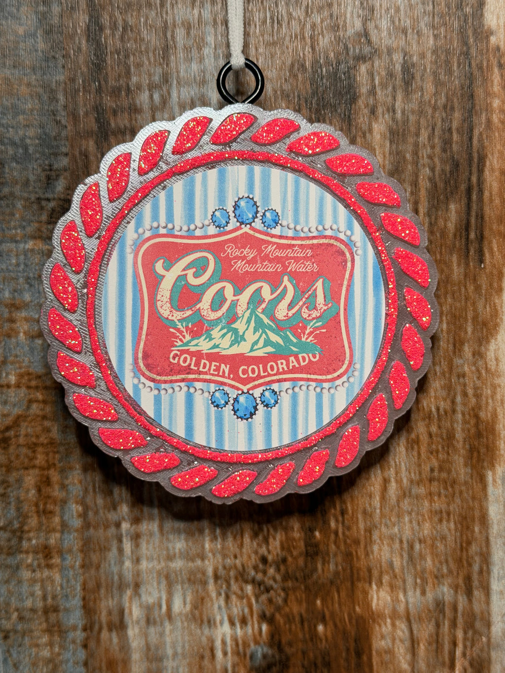 Coors Western Car Freshie | Leather Scent | Rustic Mountain Car Air Freshener | Country Car Charm | Handmade Auto Freshener