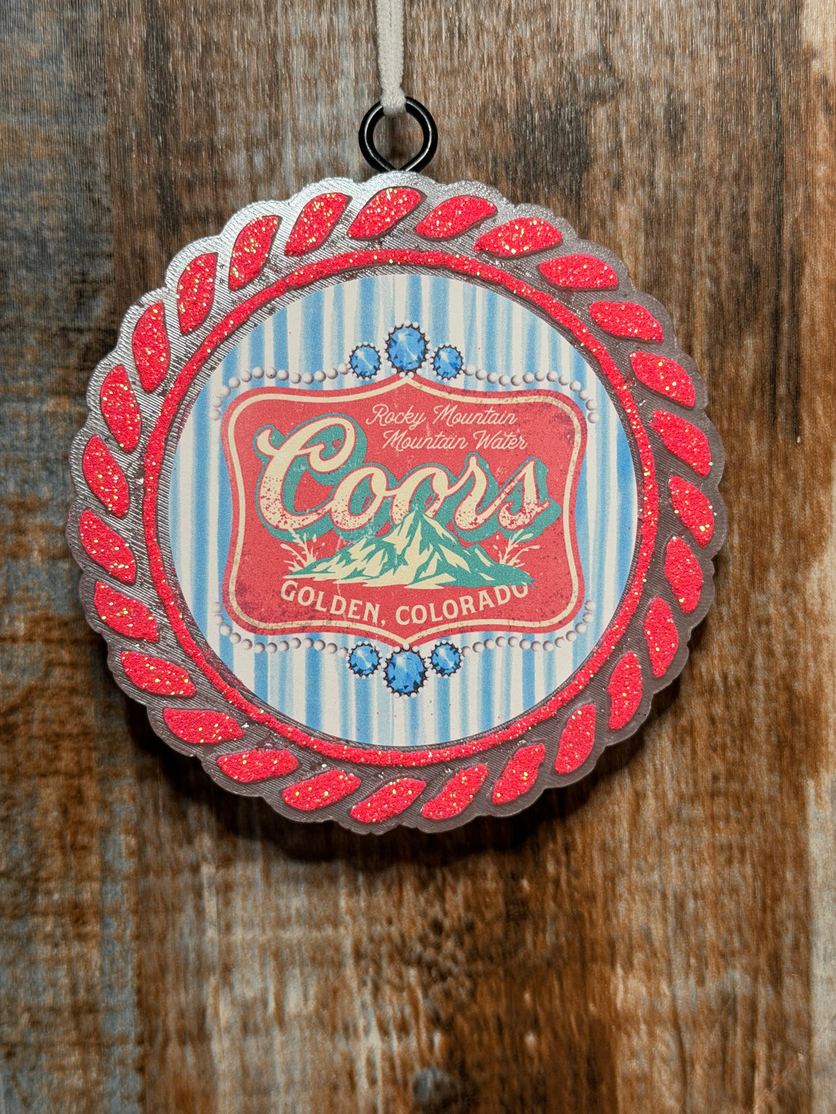 Coors Western Car Freshie | Leather Scent | Rustic Mountain Car Air Freshener | Country Car Charm | Handmade Auto Freshener