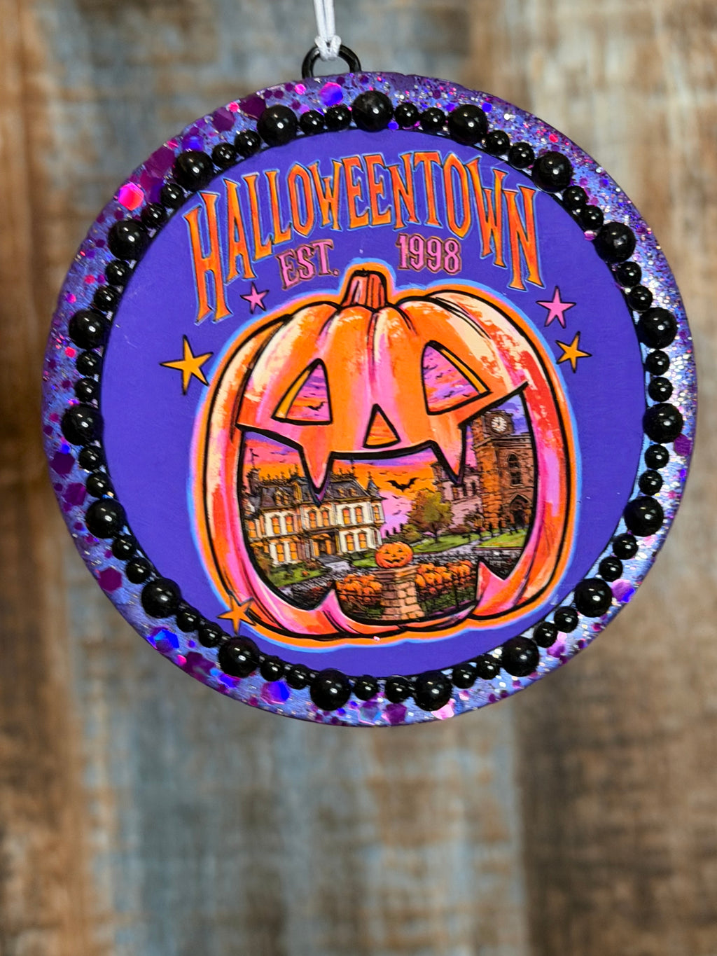 Halloweentown Pumpkin Car Freshie | Purple Halloween Air Freshener | Cinnamon Vanilla Scent