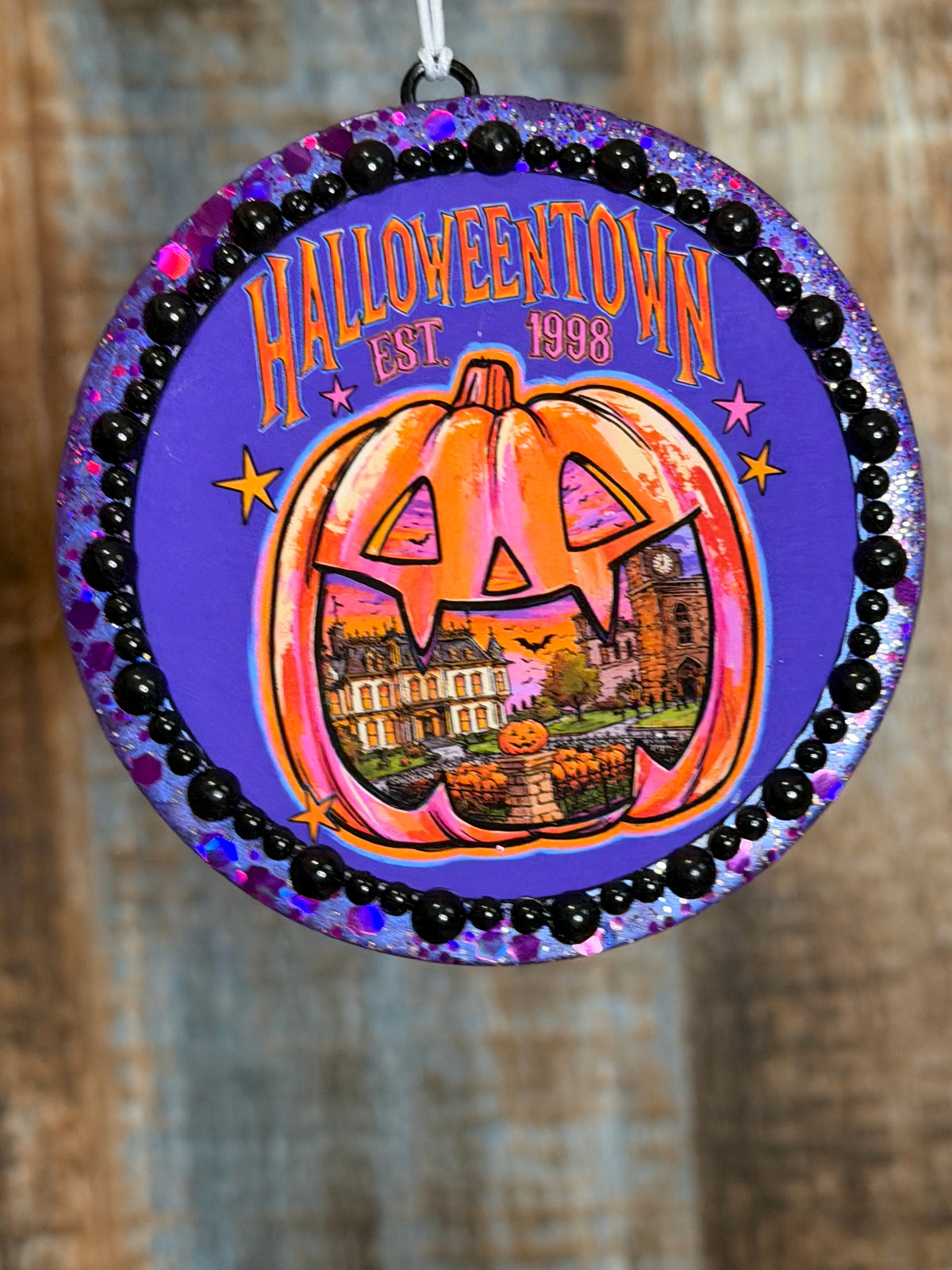 Halloweentown Pumpkin Car Freshie | Purple Halloween Air Freshener | Cinnamon Vanilla Scent
