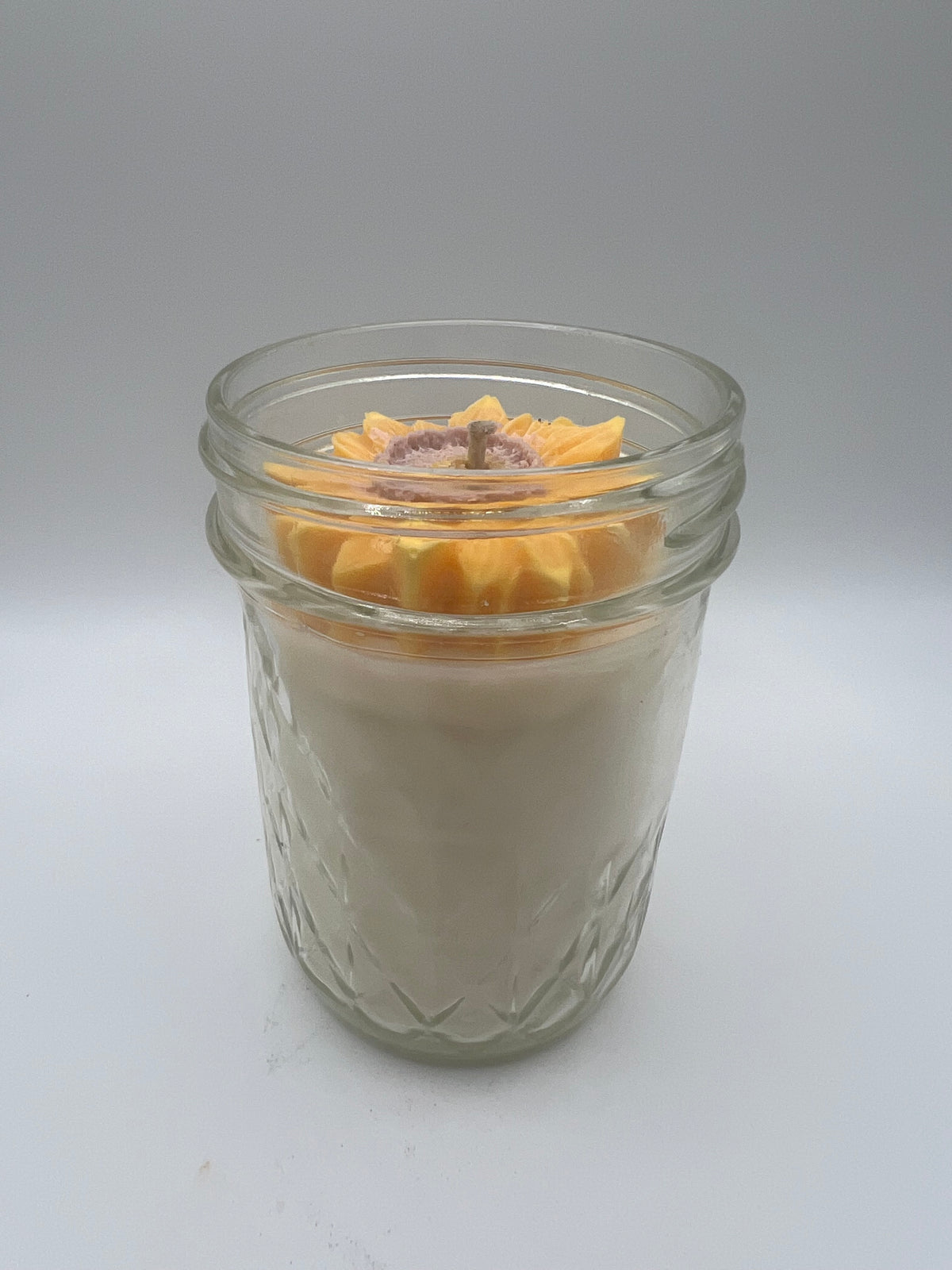 Sunflower | 8 oz Rustic Glass Jar Candle