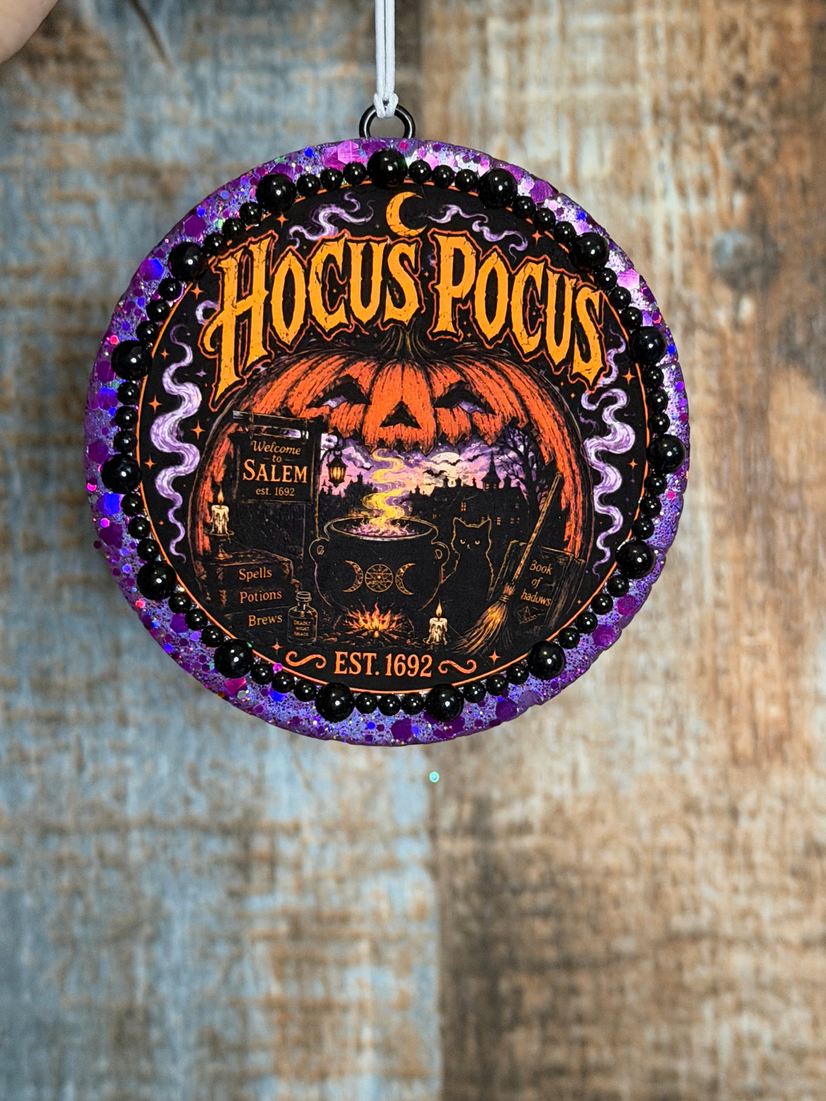 Hocus Pocus Halloween Car Freshie | Witchy Salem Pumpkin Air Freshener | Belle Scent