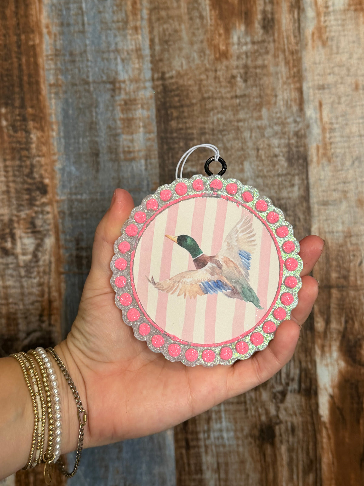Pink Mallard Duck Car Freshie | Black Ice Scent