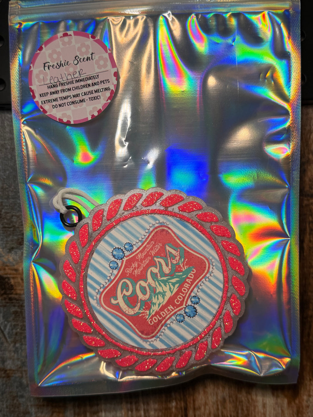 Coors Western Car Freshie | Leather Scent | Rustic Mountain Car Air Freshener | Country Car Charm | Handmade Auto Freshener