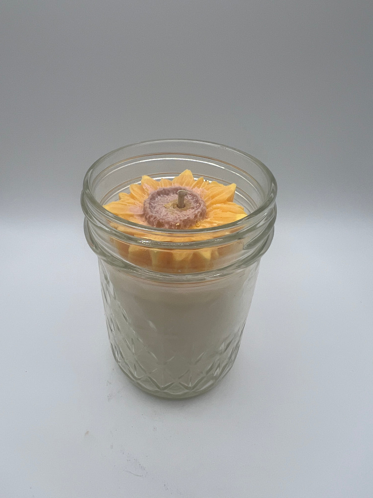 Sunflower | 8 oz Rustic Glass Jar Candle