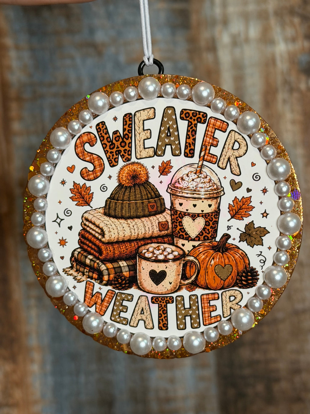 Sweater Weather Fall Car Freshie | Cozy Pumpkin & Coffee Air Freshener | Butt Naked Scent