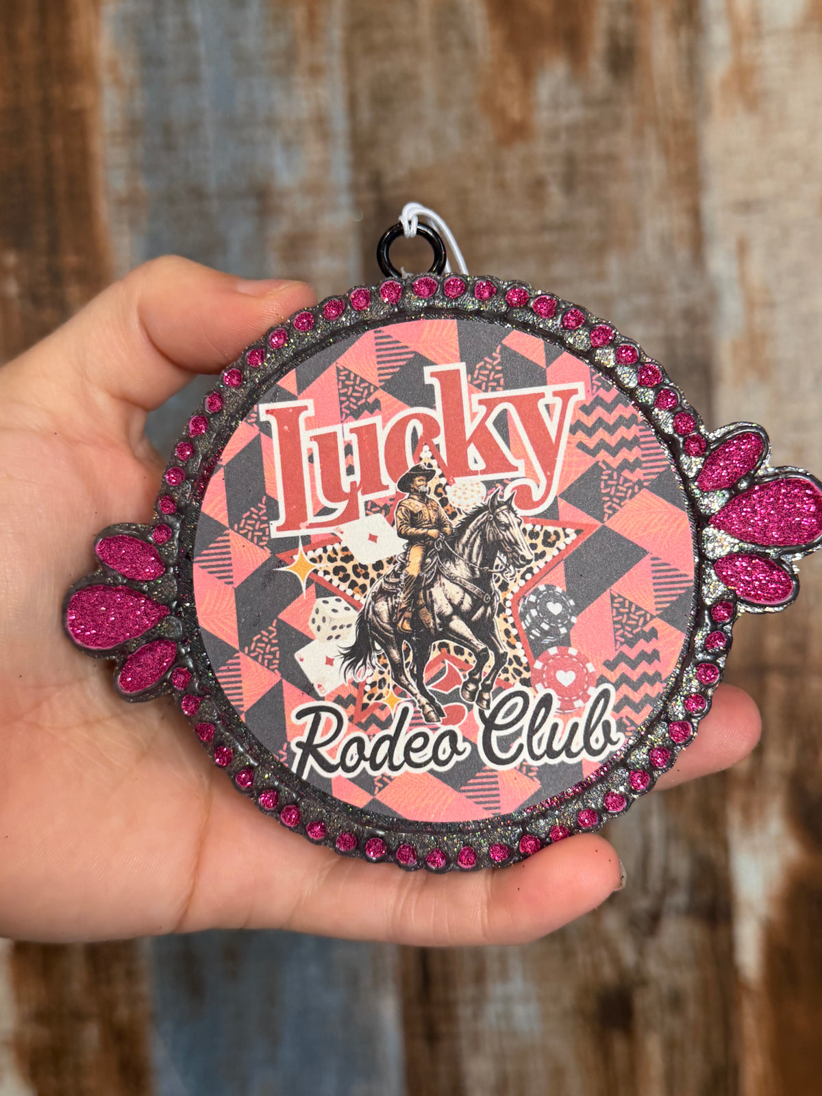 Lucky Rodeo Club Western Car Freshie | Golden Harvest Scent | Cowgirl Air Freshener