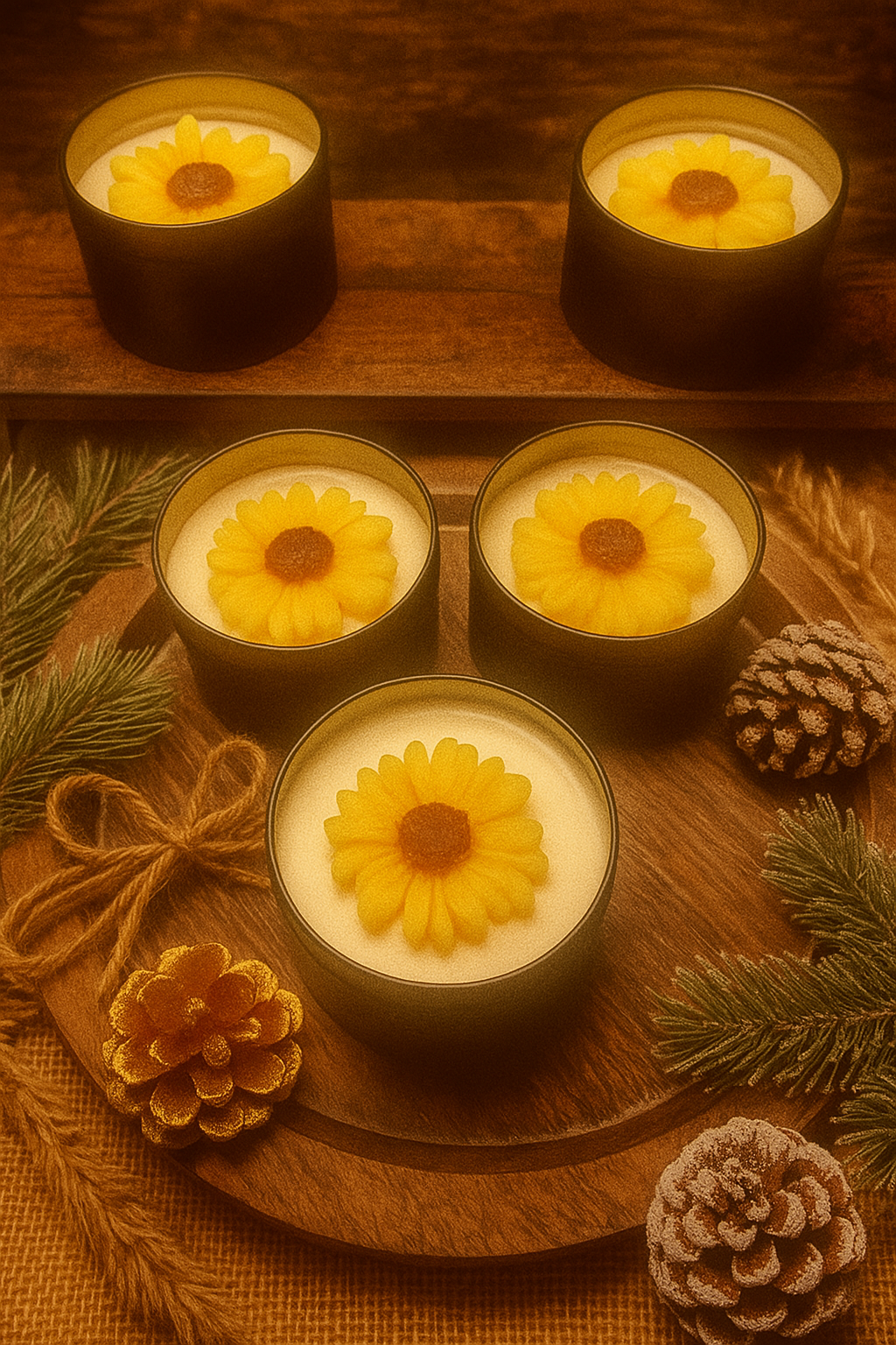 8 oz Wickless Sunflower Candle