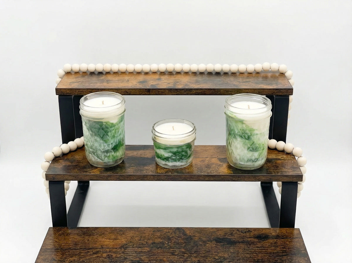 Rustic Holiday Candle Set | Mason Jar Candles | Farmhouse Christmas Decor
