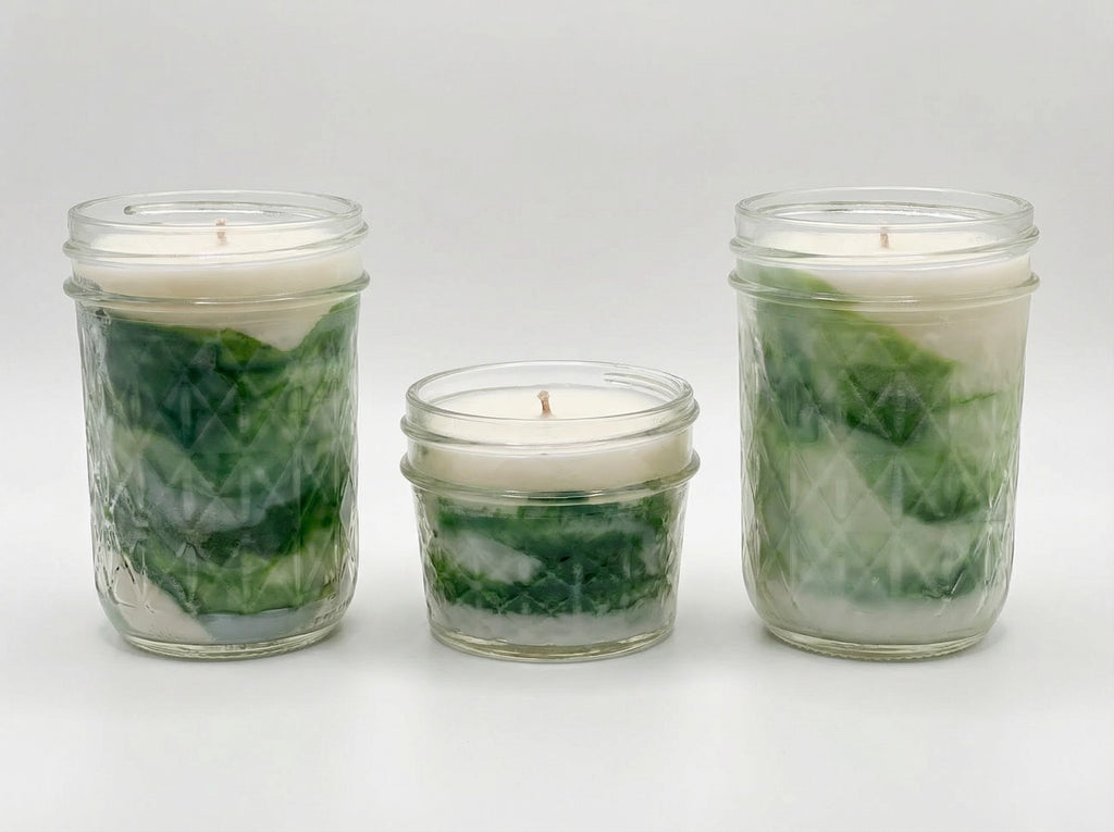 Rustic Holiday Candle Set | Mason Jar Candles | Farmhouse Christmas Decor