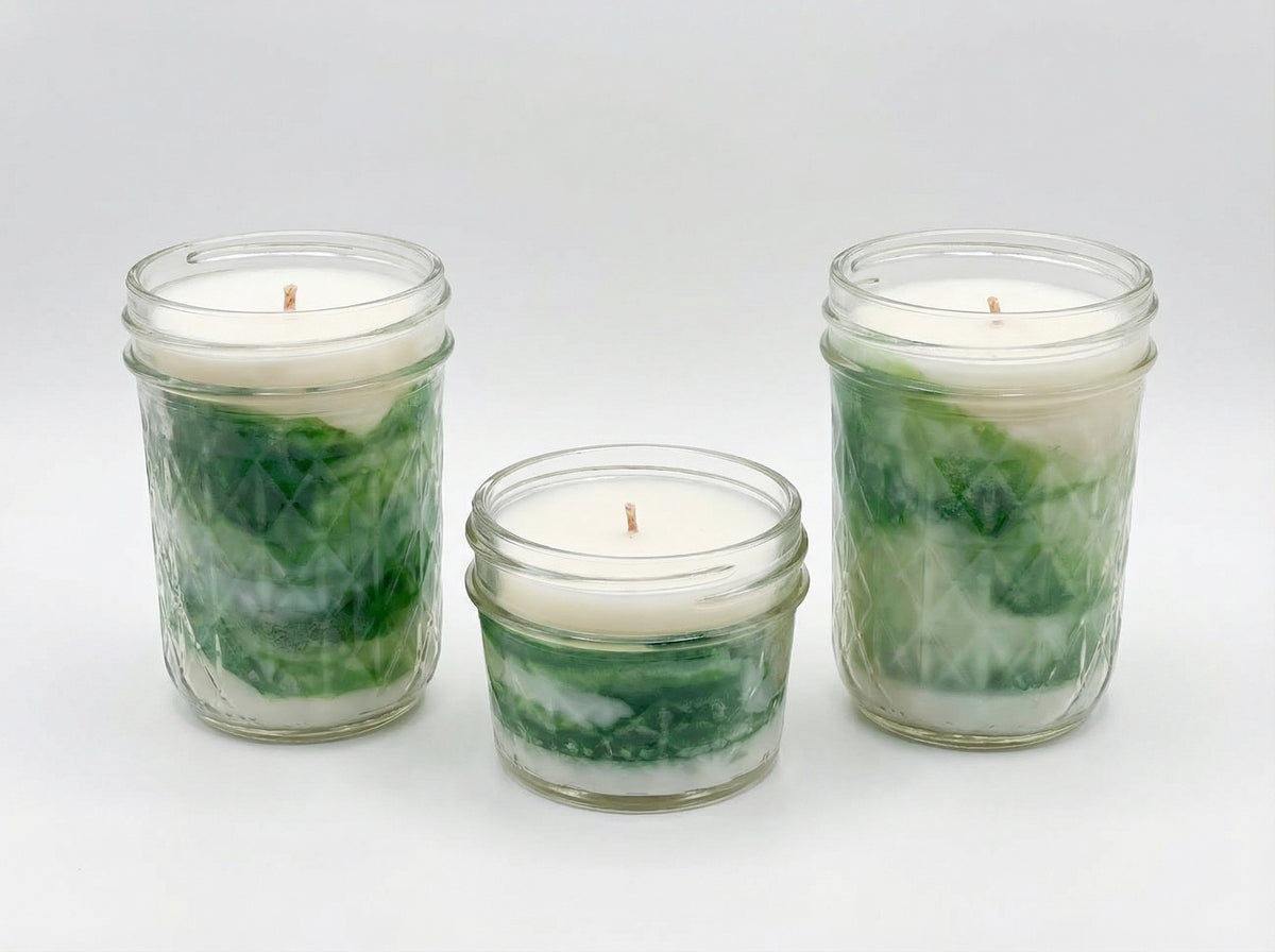 Rustic Holiday Candle Set | Mason Jar Candles | Farmhouse Christmas Decor
