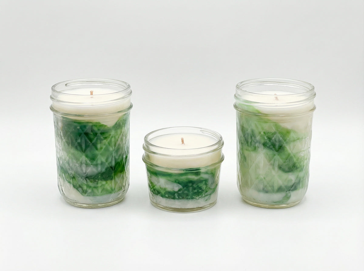 Rustic Holiday Candle Set | Mason Jar Candles | Farmhouse Christmas Decor